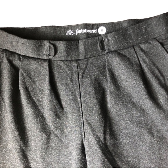 BetaBrand Slim SOHO Joggers M Charcoal Gray Pull On Belt Loops Stretch Knit Yoga - Picture 2 of 6